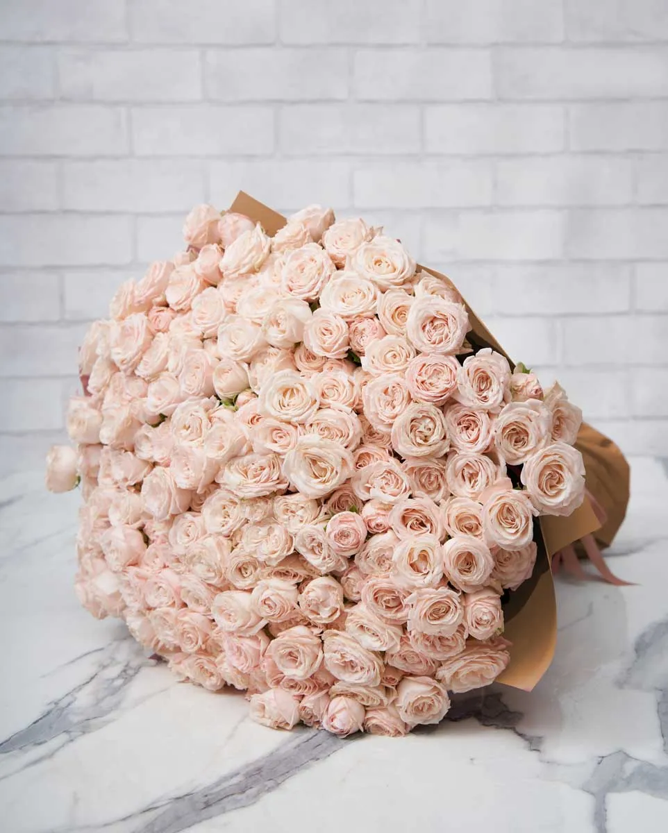 love bouquet brown wrapping