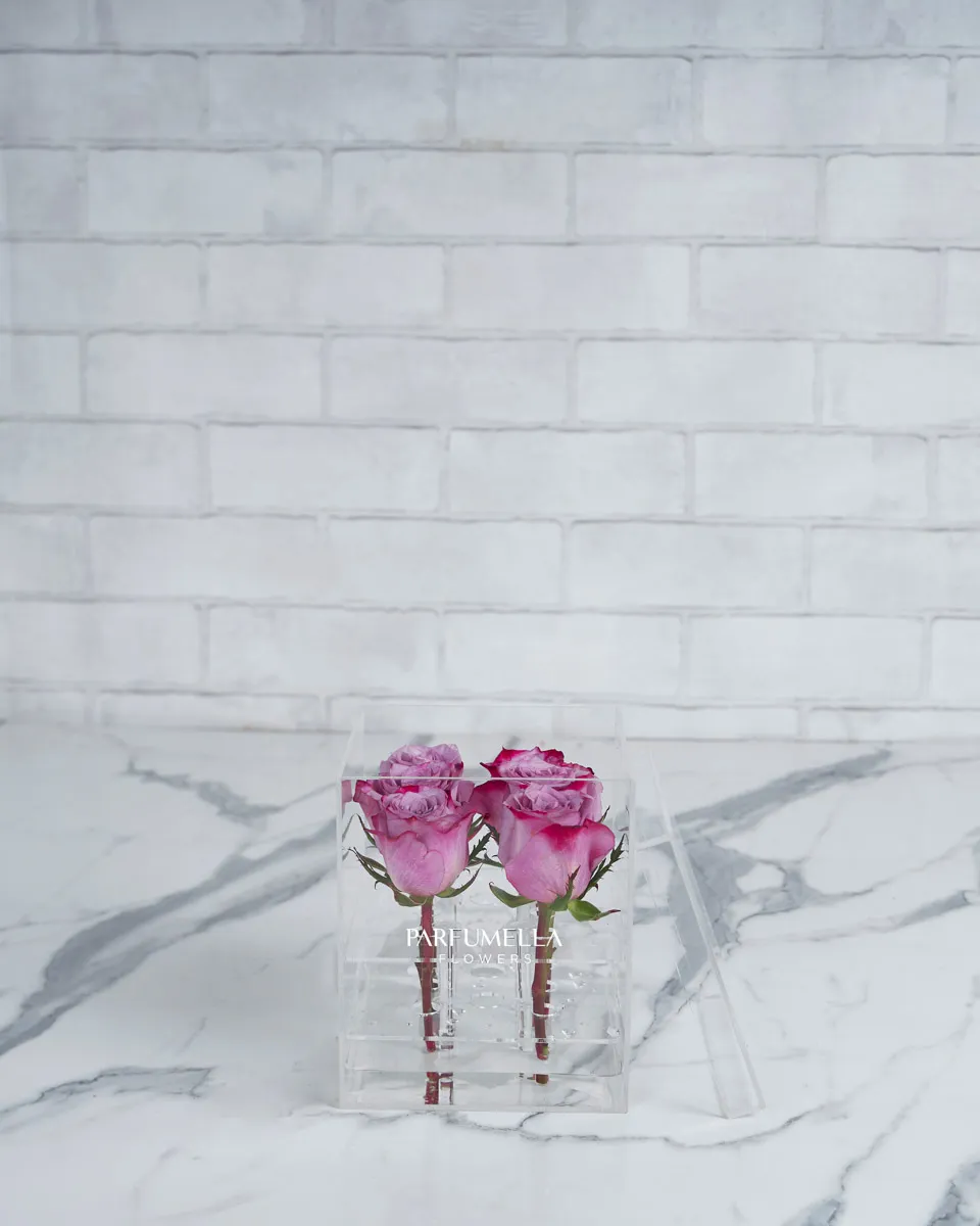 Luxe In Love   acrylic box purple rose  Edited