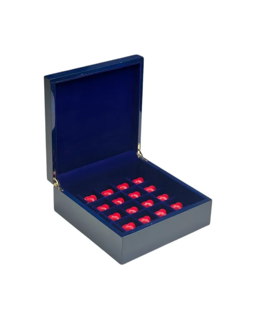 PREMIUM BLUE WOODEN BOX KIAM BRANDING